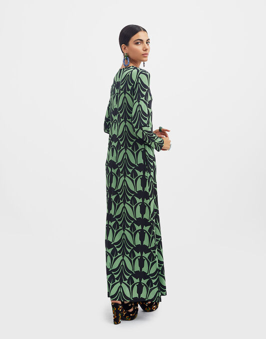 Long Sleeve Swing Dress La DoubleJ: Papyrus Green Long Sleeve Swing Dress La DoubleJ: Papyrus Green DRE0184VIS001