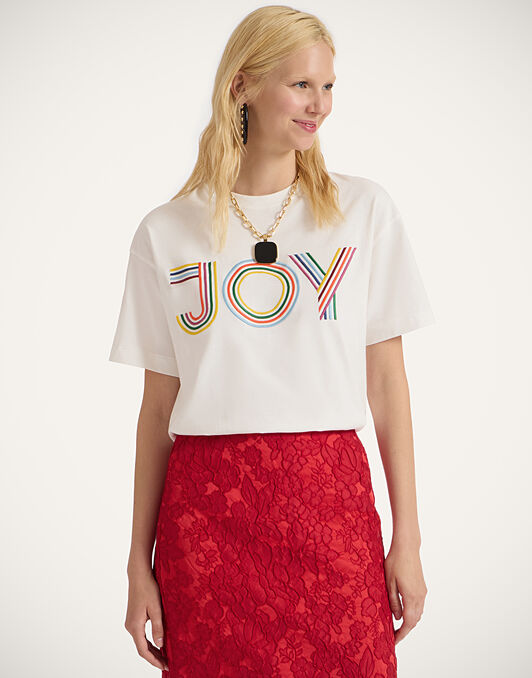House T-Shirt La DoubleJ: Joy Off White House T-Shirt La DoubleJ: Joy Off White TSH0056JER032