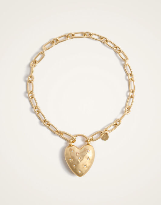 Love Star Necklace La DoubleJ: 24K Gold Plate & Swarovski Crystals NEC0046BRA007