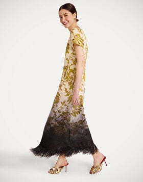 Swing Dress La DoubleJ: Oasis Ombré Placée Green & Black DRE0316SIL001