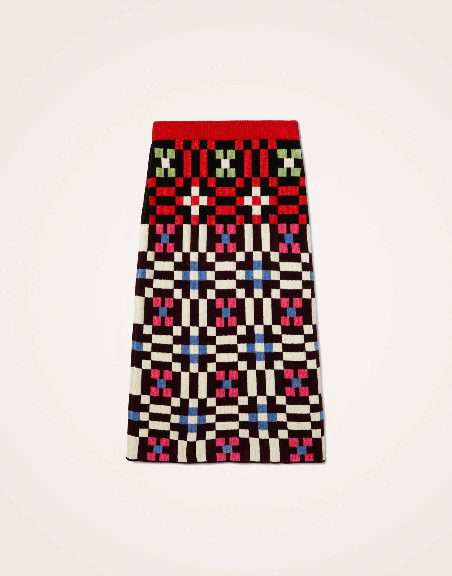 Byte Skirt La DoubleJ: Multicolor Pink & Blue Byte Skirt La DoubleJ: Multicolor Pink & Blue SKI0177KNI173