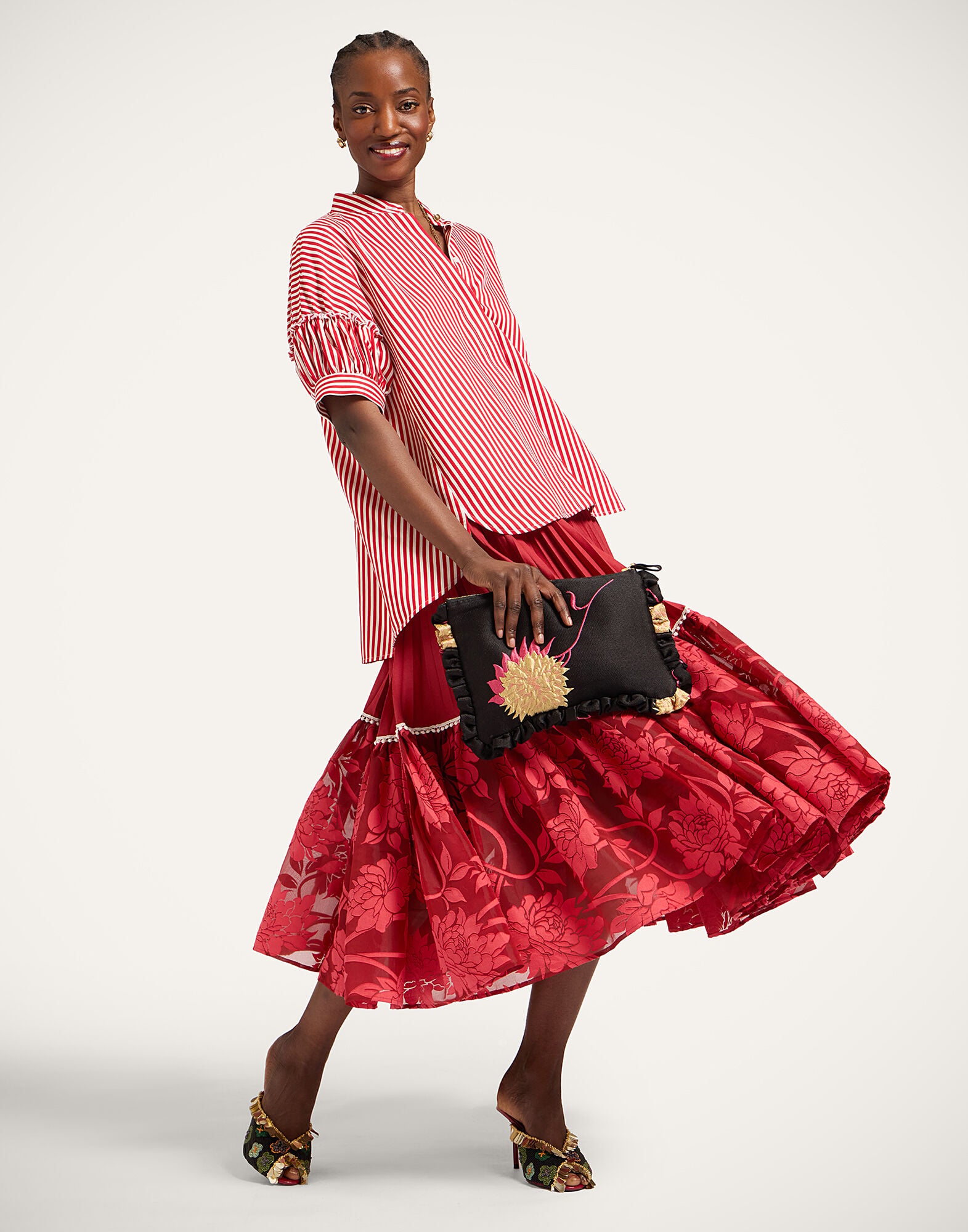 Countess Skirt La DoubleJ: Solid Red Countess Skirt La DoubleJ: Solid Red SKI0188COT092