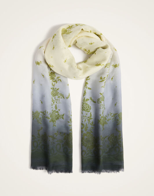 Scarf (70X180) La DoubleJ: Oasis Placée Green Scarf (70X180) La DoubleJ: Oasis Placée Green SCA0097MOS001