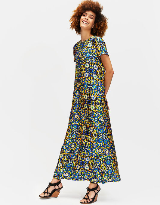 Swing Dress La DoubleJ: Confetti Blu Swing Dress LaDoubleJ: Confetti Blu DRE0001SIL001