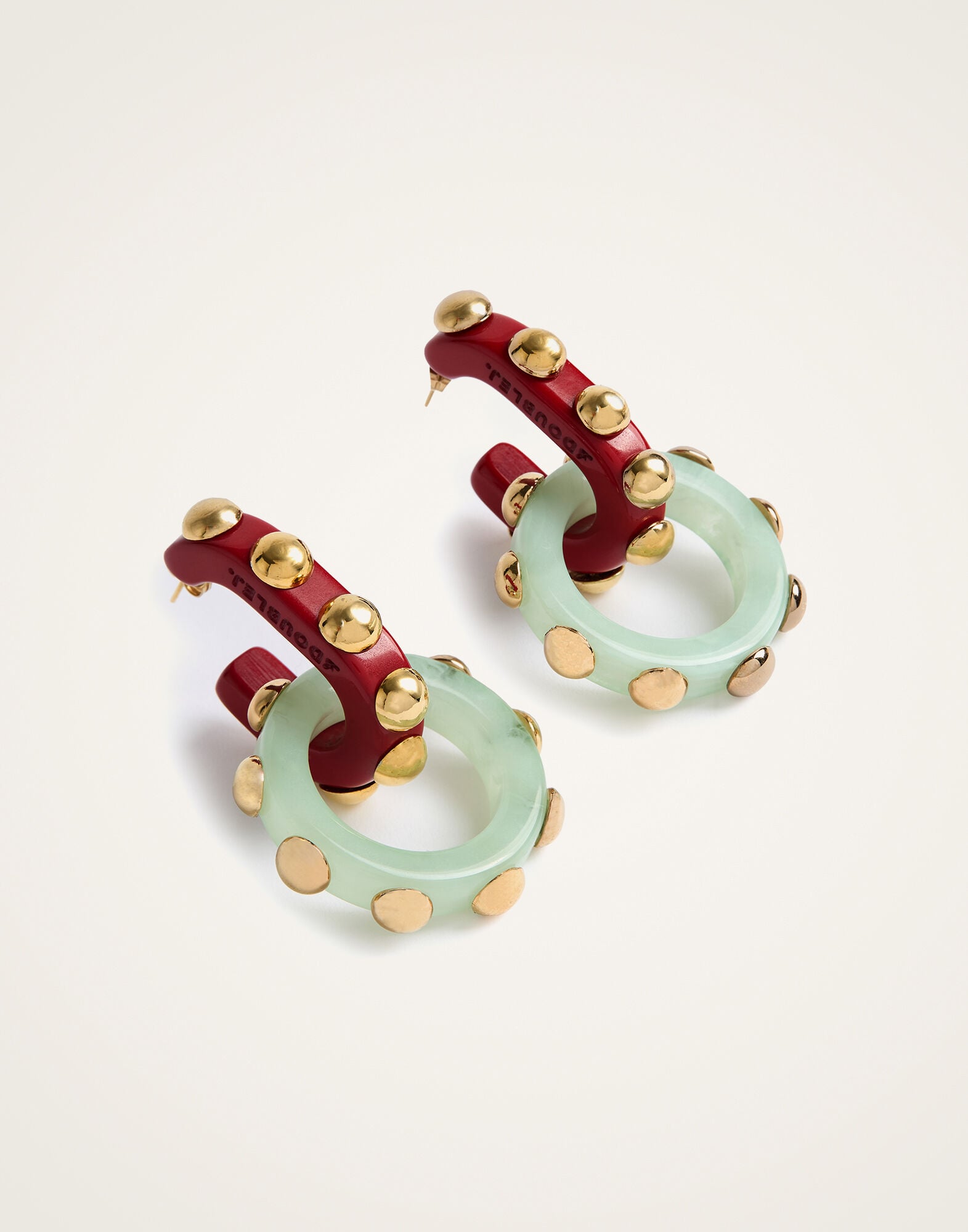 Double Hoop Earrings La DoubleJ: Solid Mint Double Hoop Earrings La DoubleJ: Solid Mint EAR0048POL004