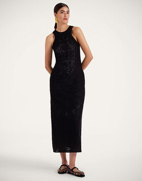 Lacey Racer Dress La DoubleJ: Solid Black DRE0802EMB064