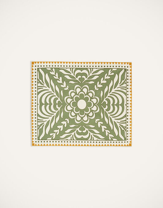 Herringbone Placemats Set Of 2 La DoubleJ: Tudor Light Green PMT0015COT040