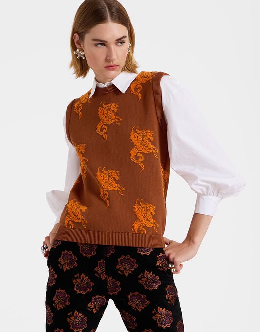 Gryphos Gilet La DoubleJ: Brown Gryphos Gilet La DoubleJ: Brown PUL0212KNI121