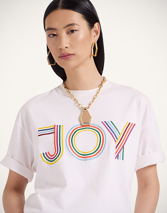 House T-Shirt La DoubleJ: Joy Off White House T-Shirt La DoubleJ: Joy Off White TSH0056JER032