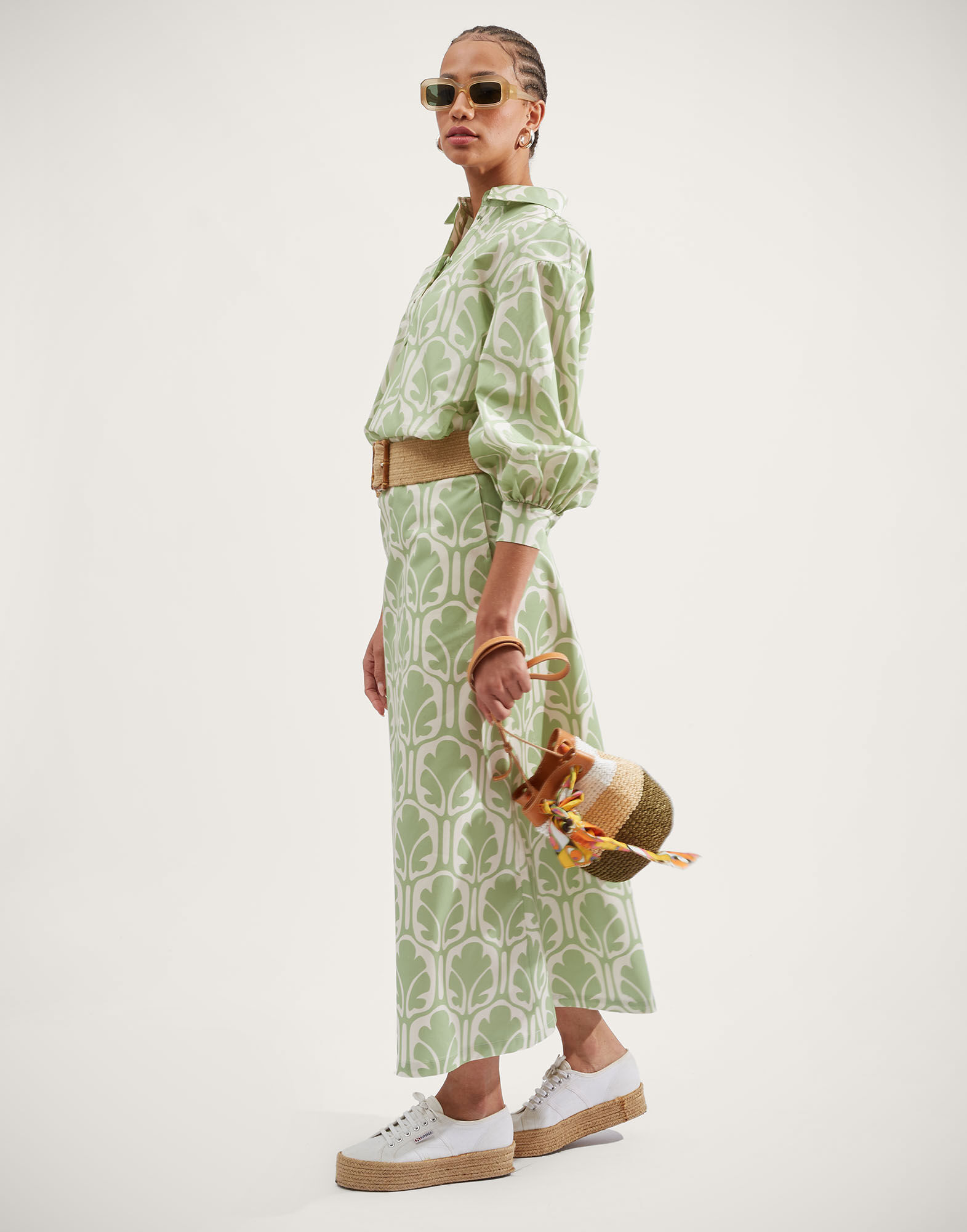 Poet Shirt La DoubleJ: Grove Poet Shirt La DoubleJ: Grove SHI0055COT039