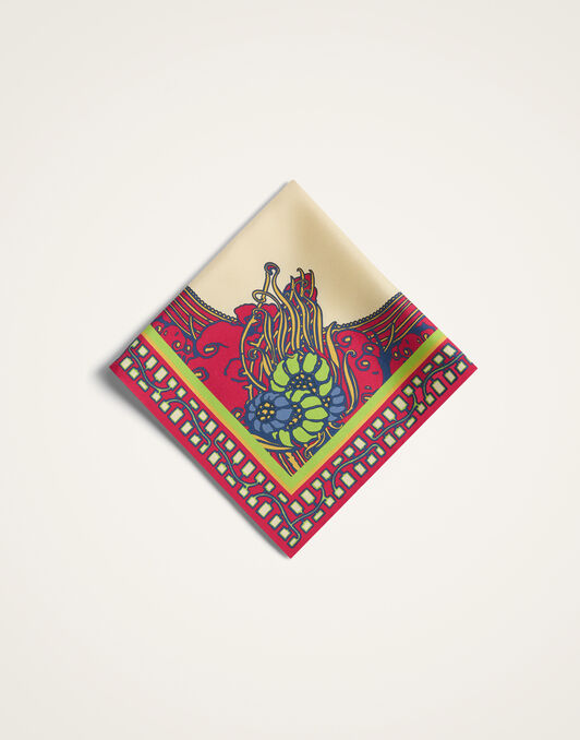 Foulard 45 La DoubleJ: Lemuria Placée Pink SCA0065SIL006