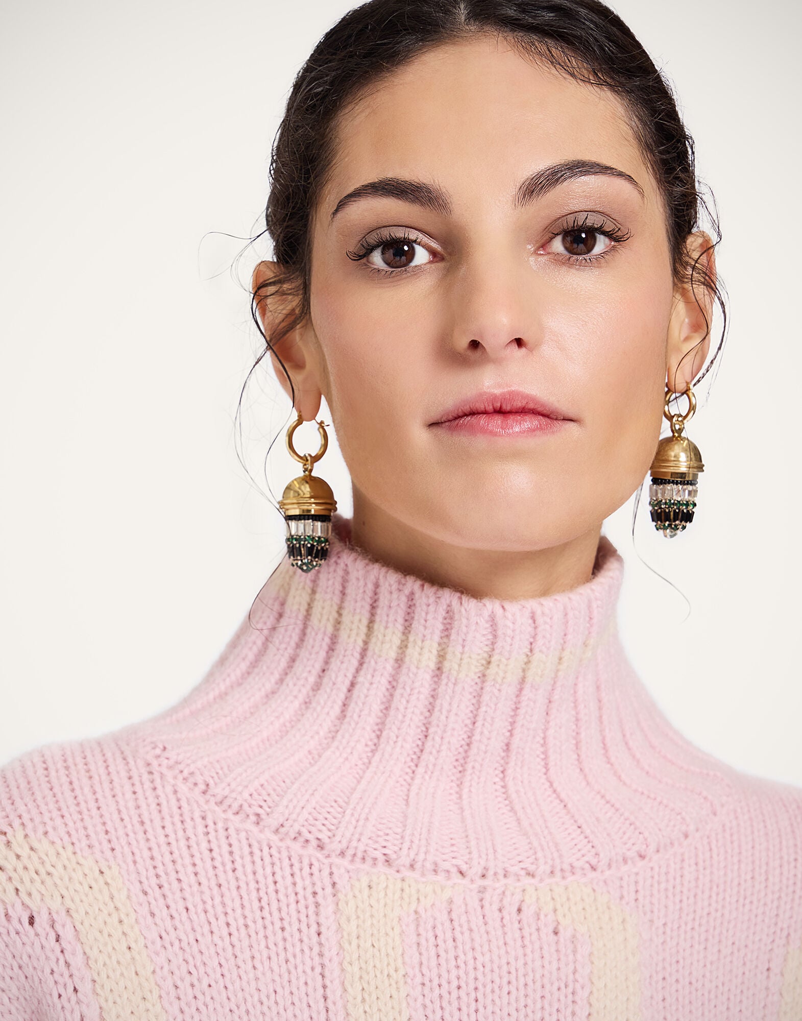 Comber Turtleneck La DoubleJ: Multicolor Pink & Burgundy PUL0225KNI134