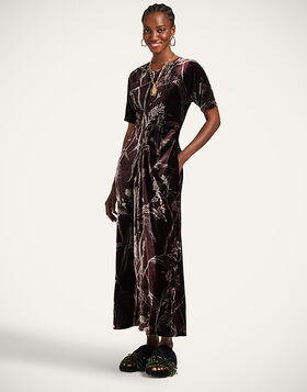 Angelica Dress La DoubleJ: Bamboo Burgundy DRE0836DEV004