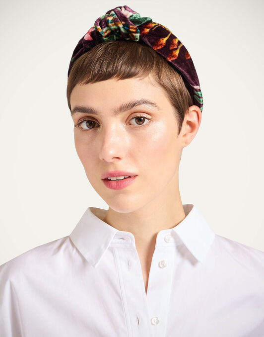Love Knot Headband La DoubleJ: Zooflora Burgundy Love Knot Headband La DoubleJ: Zooflora Burgundy HEB0015VEL018