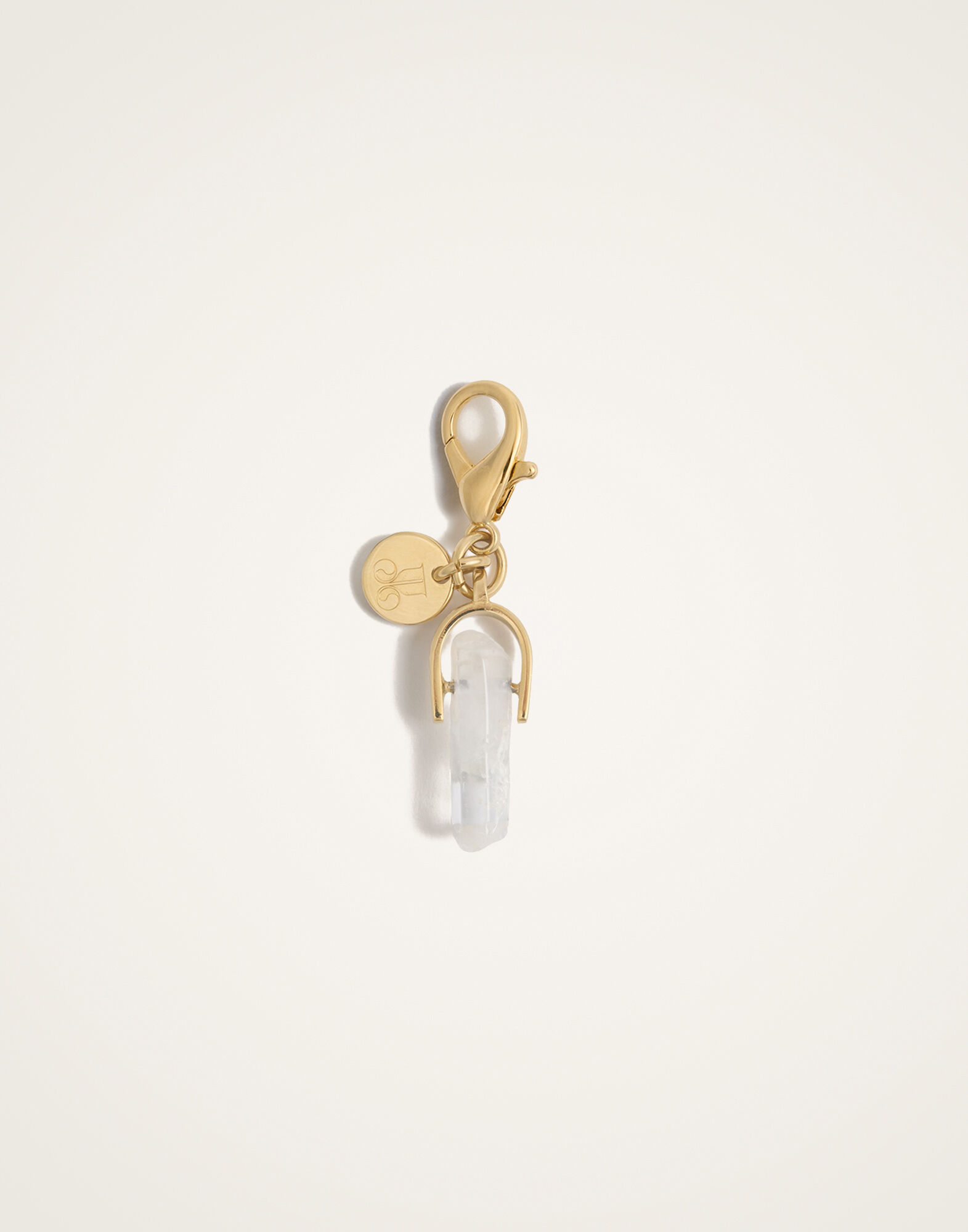 Mini Pillar Charm La DoubleJ: 24k Gold Plate & Clear Quartz Mini Pillar Charm La DoubleJ: 24k Gold Plate & Clear Quartz CHM0018BRA003