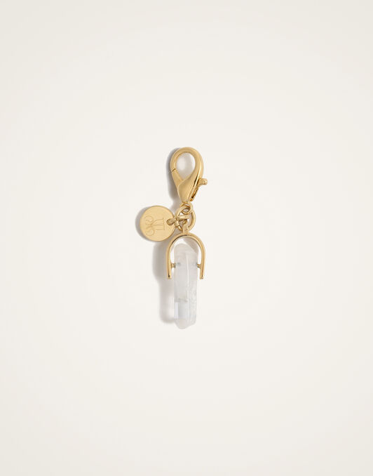 Mini Pillar Charm La DoubleJ: 24k Gold Plate & Clear Quartz Mini Pillar Charm La DoubleJ: 24k Gold Plate & Clear Quartz CHM0018BRA003