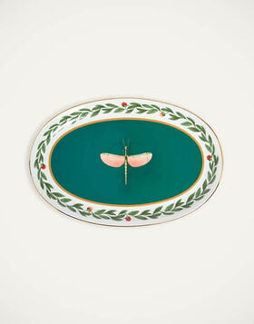 Oval Platter La DoubleJ: Libellula Green PLA0002CER001