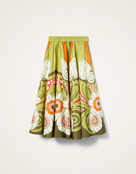 Ballerina Skirt La DoubleJ: Dragonfly Placée Green SKI0199COT094