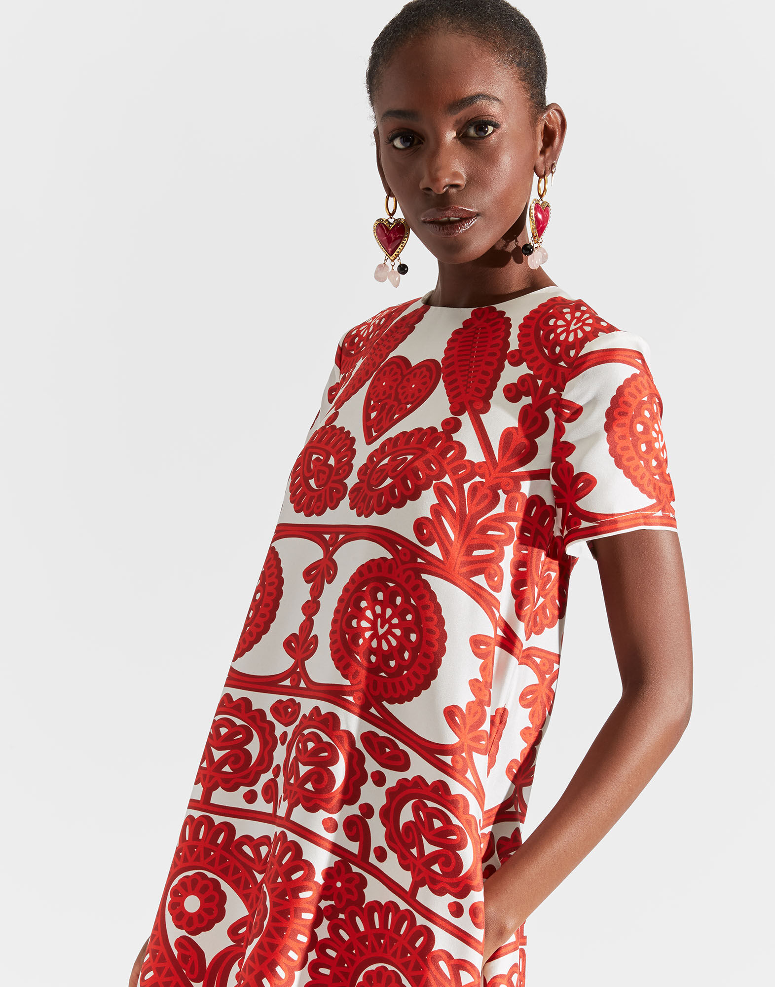 Mini Swing Dress La DoubleJ: Parnaveg Cuore Mini Swing Dress LaDoubleJ: Parnaveg Cuore DRE0963SIL006