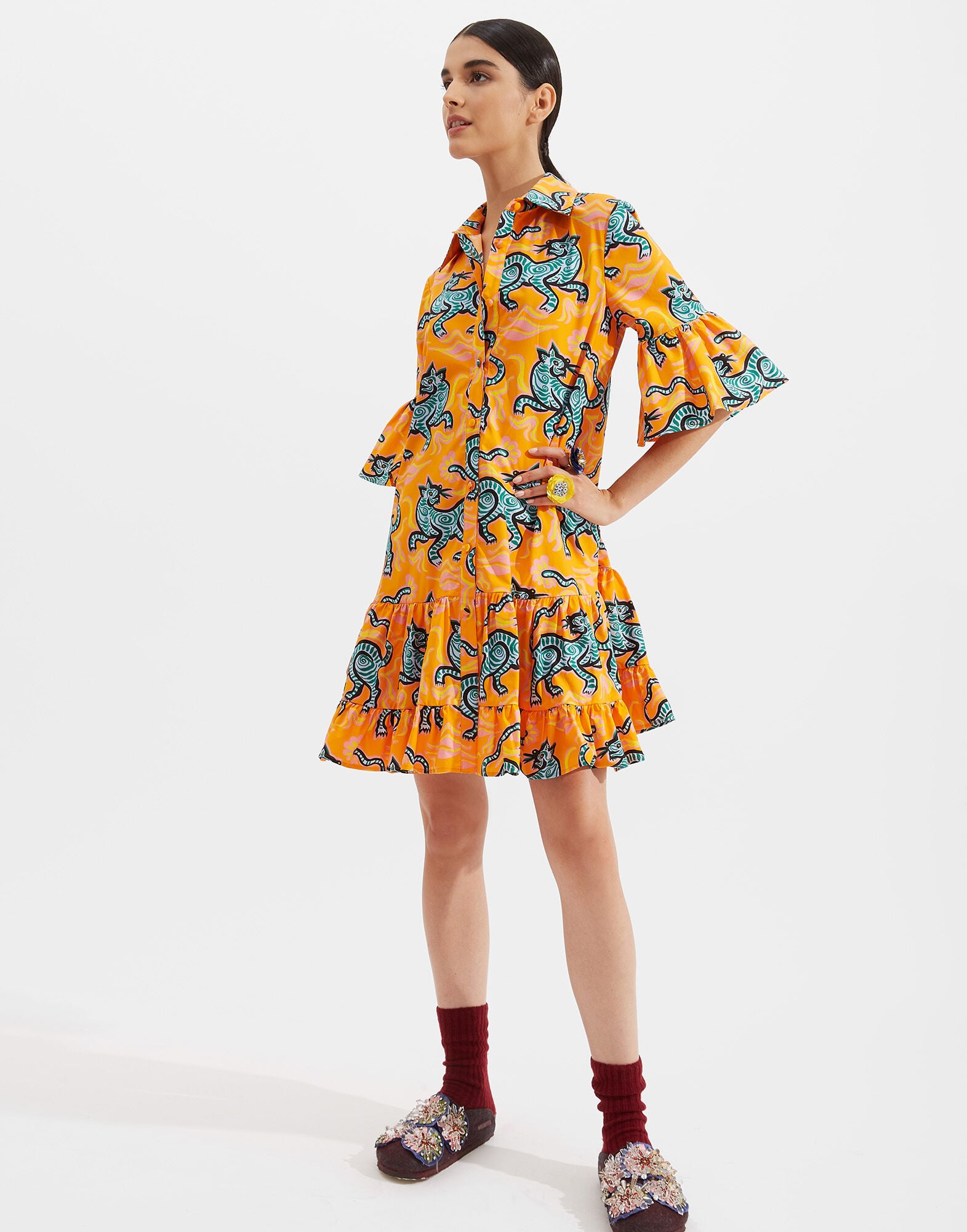 Choux Dress La DoubleJ: Crazy Tigers DRE0205COT015