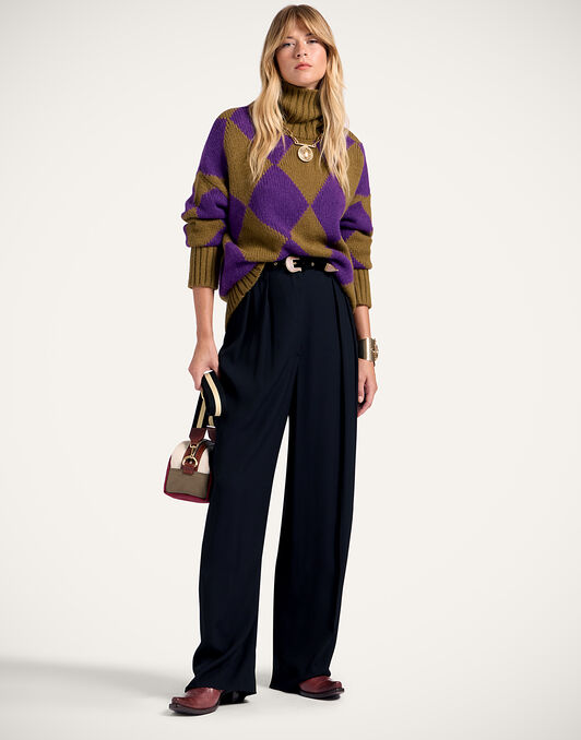 Argyle Sweater La DoubleJ: Green/Purple Argyle Sweater La DoubleJ: Green/Purple PUL0091KNI064