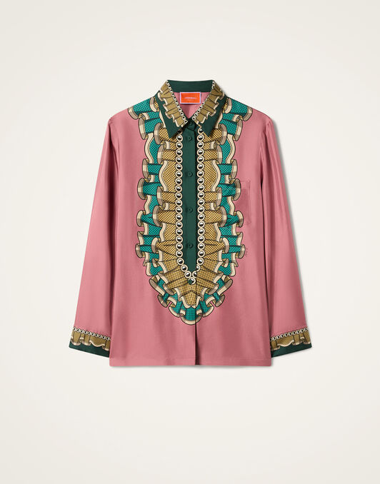 Boy Shirt La DoubleJ: Frills Placée Pink SHI0040SIL001