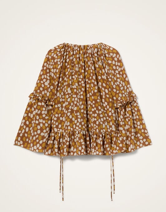 Boho Blouse La DoubleJ: Spots Caramel Boho Blouse La DoubleJ: Spots Caramel TOP0149CRE001