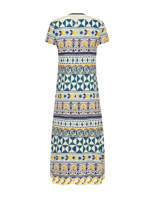 Sporty Swing Dress La DoubleJ: Casareale Small Placèe Cream DRE0247JER002