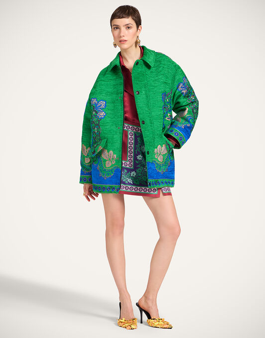 Truffle Coat La DoubleJ: Cornucopia Placée Green Truffle Coat La DoubleJ: Cornucopia Placée Green JAC0178JCQ130