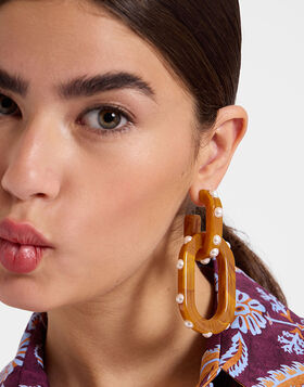 Nefertiti Double Earrings La DoubleJ: Solid Rust EAR0041POL007
