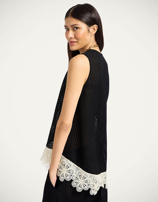 La Scala Top La DoubleJ: Solid Black TOP0159COT077