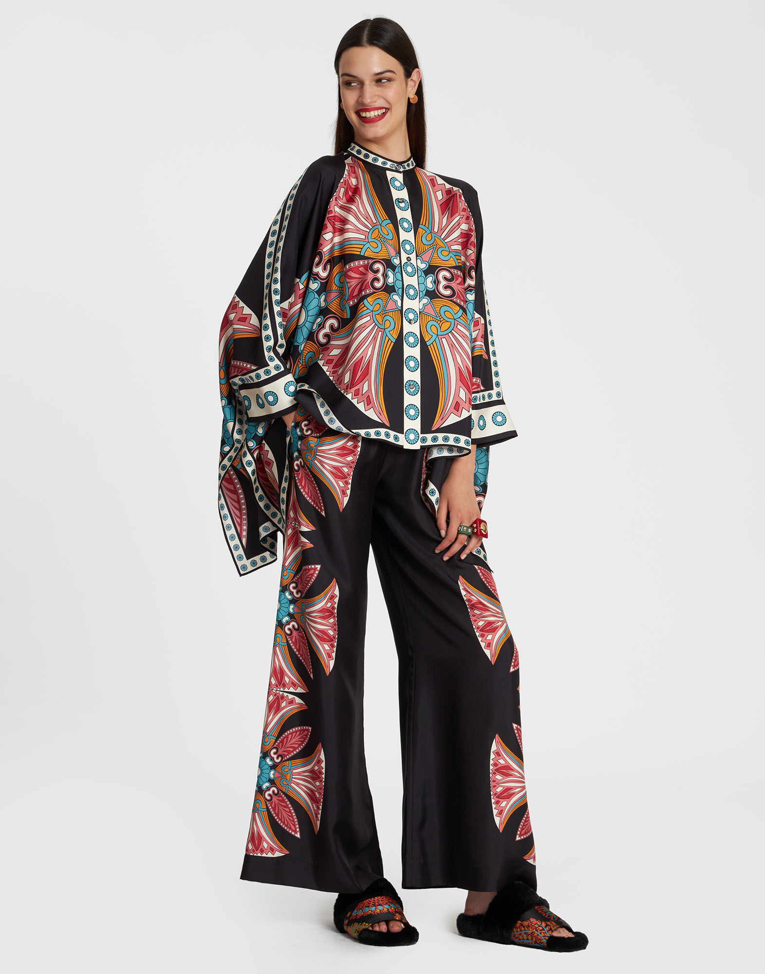 Palazzo Pants La DoubleJ: Lotus Placée Pink TRO0026SIL006