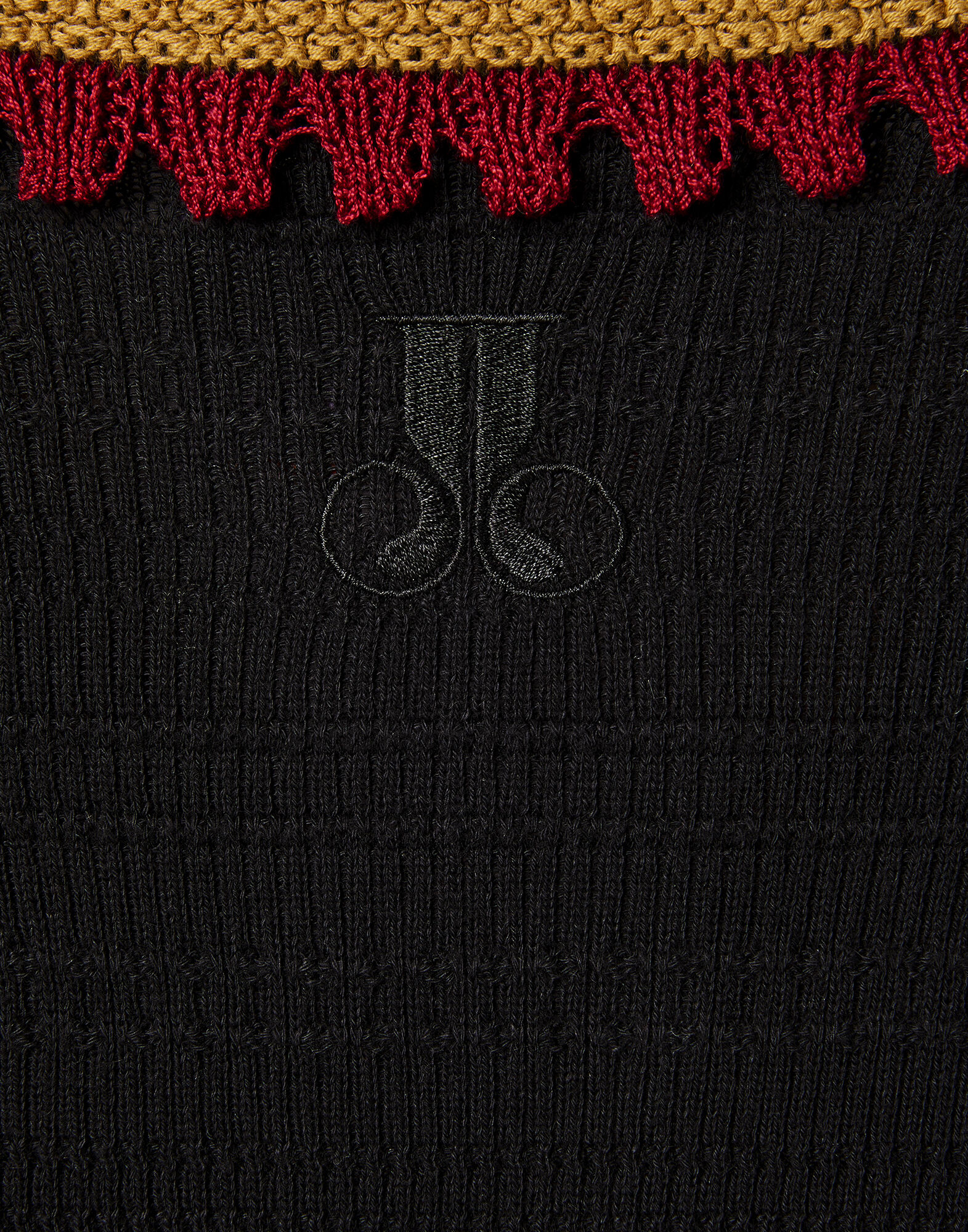 Picket Polo Jumper La DoubleJ: Solid Black Picket Polo Jumper La DoubleJ: Solid Black PUL0280KNI154