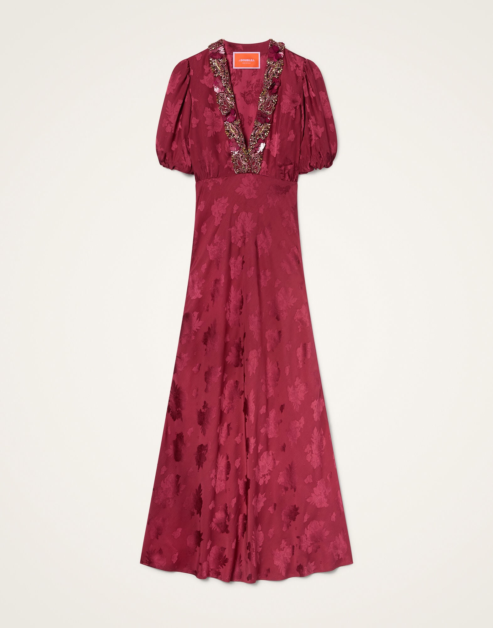 Marlene Dress La DoubleJ: Hibiscus Brick Red Marlene Dress La DoubleJ: Hibiscus Brick Red DRE1204JCQ154