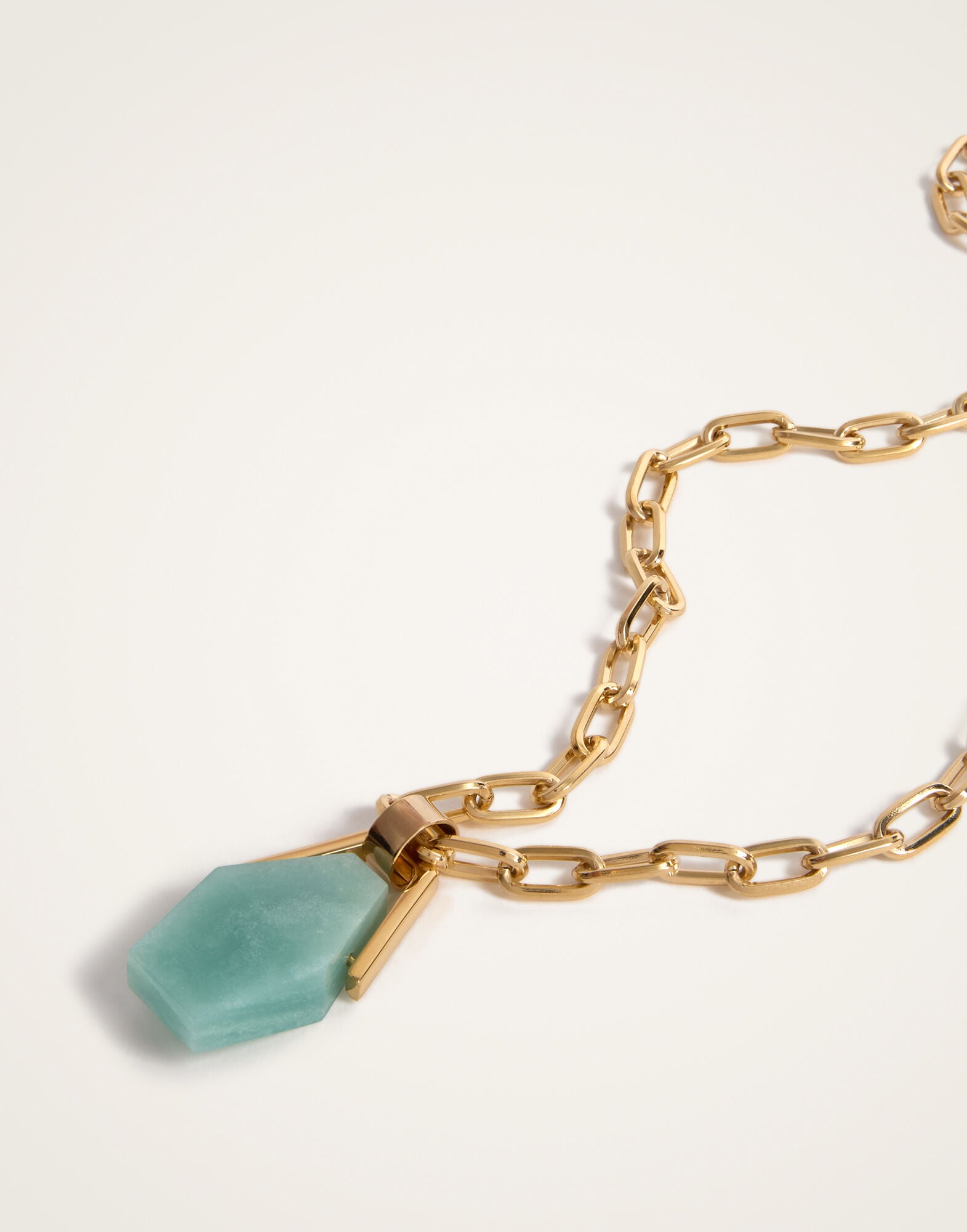 Portal Necklace La DoubleJ: 24K Gold Plate & Amazonite Portal Necklace La DoubleJ: 24K Gold Plate & Amazonite NEC0021BRA003