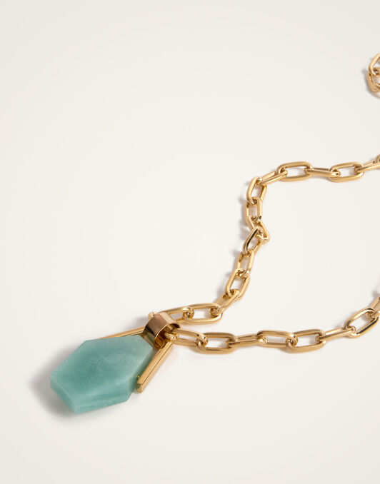 Portal Necklace La DoubleJ: 24K Gold Plate & Amazonite Portal Necklace La DoubleJ: 24K Gold Plate & Amazonite NEC0021BRA003