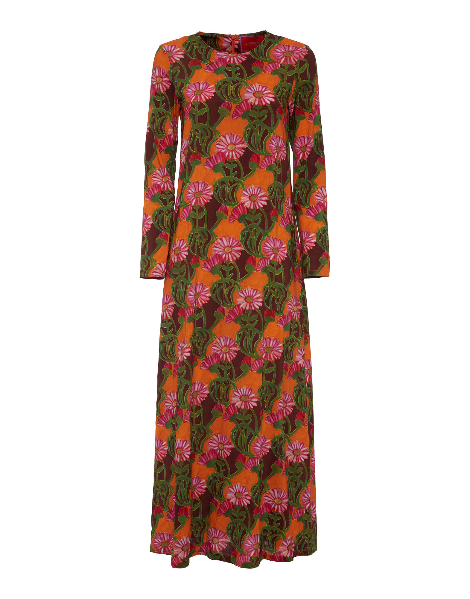 Long Sleeve Swing Dress La DoubleJ: Orange Gerber Long Sleeve Swing Dress La DoubleJ: Orange Gerber DRE0184VIS001
