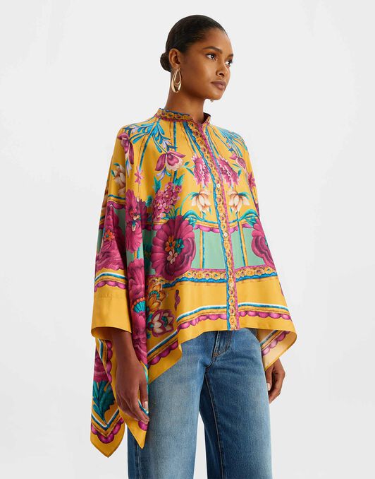 Foulard Shirt La DoubleJ: Zodiac Placée Marigold Foulard Shirt La DoubleJ: Zodiac Placée Marigold SHI0167LAC008