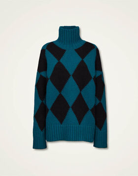 Argyle Sweater La DoubleJ: Green / Black PUL0091KNI064
