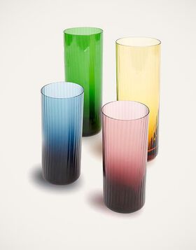 Tumbler Glass Set of 4 La DoubleJ: Misty Rainbow Mix GLA0015MUR001