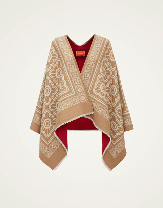 Poncho La DoubleJ: Mix Tiles Camel SCA0048WOL015