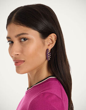 Dew Earrings Mini La DoubleJ: Solid Pink EAR0055POL004