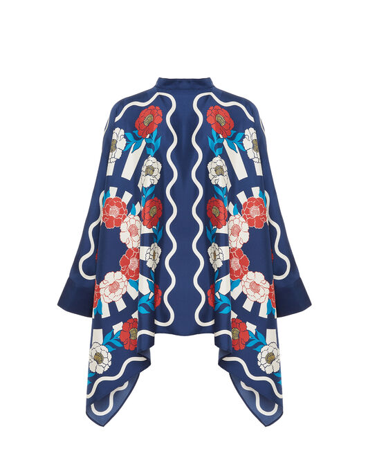 Foulard Shirt La DoubleJ: Whitsun Placée Blue Foulard Shirt La DoubleJ: Whitsun Placée Blue SHI0167LAC008