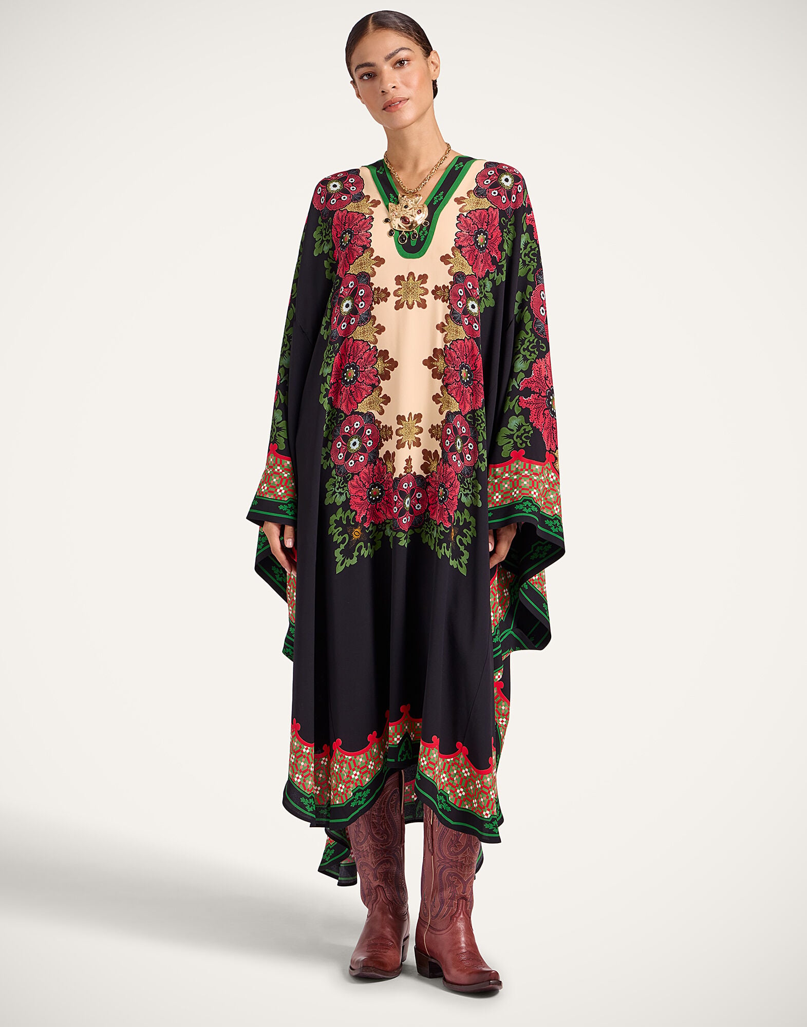 Karis Kaftan La DoubleJ: Bounty Placée Red DRE0935VIS027