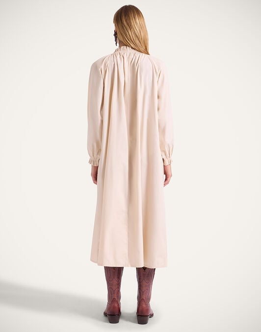 Cerere Shirt Dress La DoubleJ: Solid Pale Pink Cerere Shirt Dress La DoubleJ: Solid Pale Pink DRE0974COT082