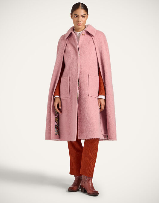 Milano Cape Coat La DoubleJ: Solid Pink Milano Cape Coat La DoubleJ: Solid Pink JAC0152WOL029