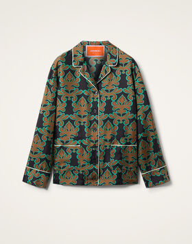 Pajama Shirt La DoubleJ: Herald Black SHI0077SIL001