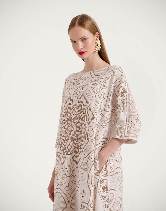 Lacey Muumuu Dress La DoubleJ: Solid White Smoke Lacey Muumuu Dress La DoubleJ: Solid White Smoke DRE0632EMB006