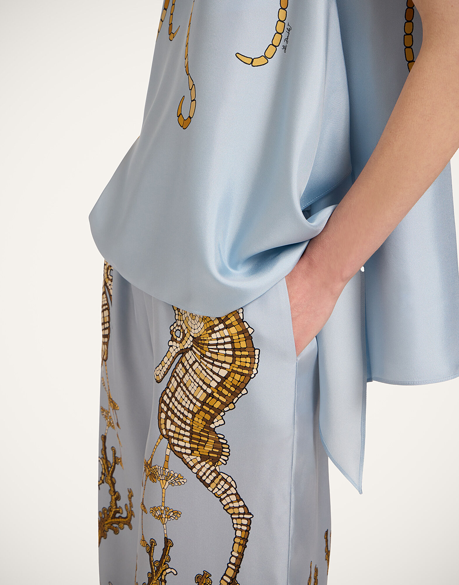 Palazzo Pants La DoubleJ: Oceania Placée Light Blue Palazzo Pants La DoubleJ: Oceania Placée Light Blue TRO0026SIL026