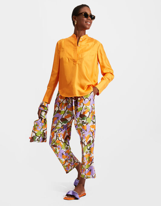 Portofino Shirt La DoubleJ: Solid Orange Portofino Shirt La DoubleJ: Solid Orange SHI0046SIL001